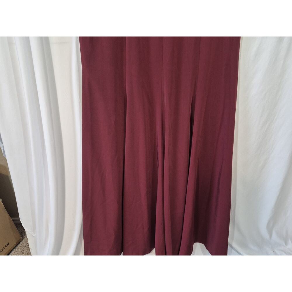 Marchesa Notte Bridesmaid Modena Maroon Party Evening Gown US 16 New w Tags - Picture 8 of 10